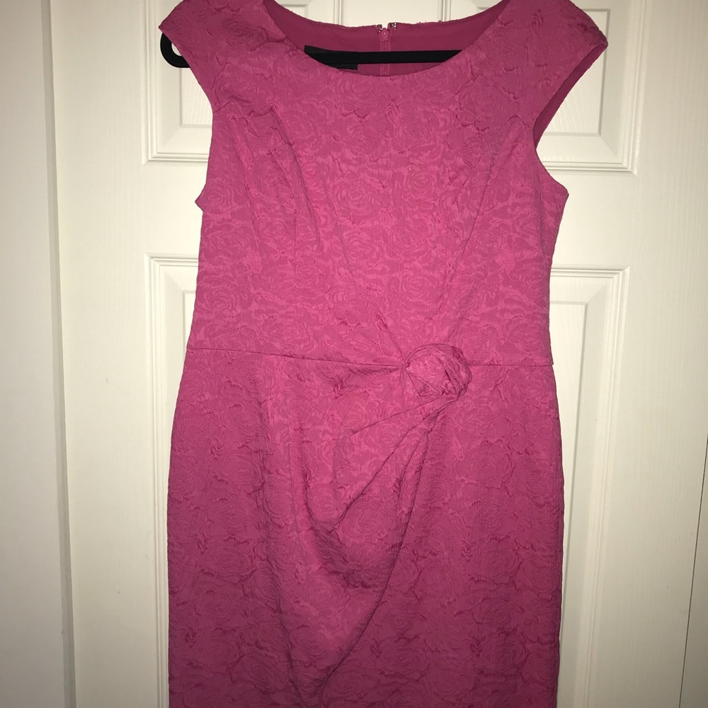 Pink rose cocktail dress